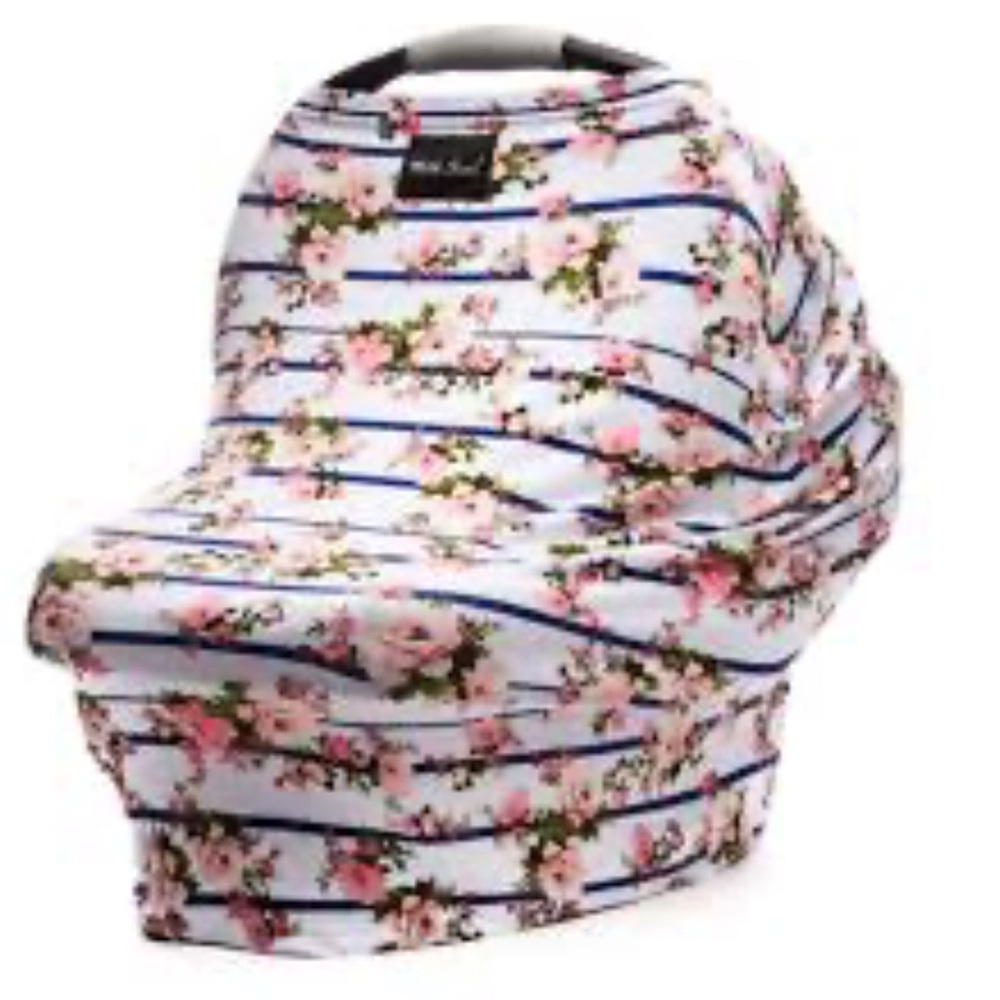 Milk Snob Floral Car Seat Cover Pink and Blue Floral